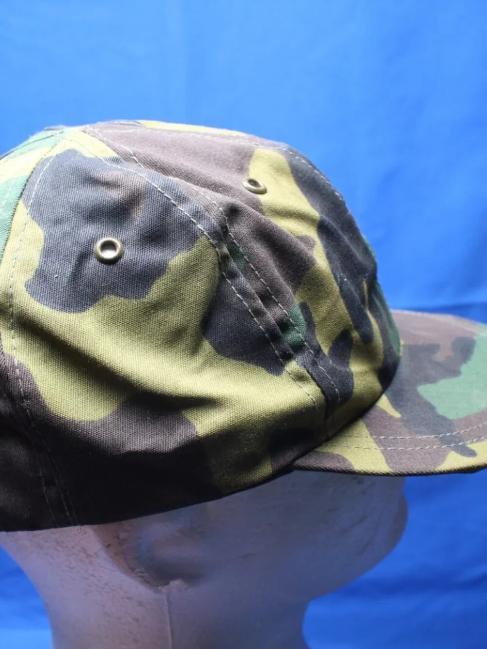 Vtg. Green Camo Cap Boys Hat Made in USA